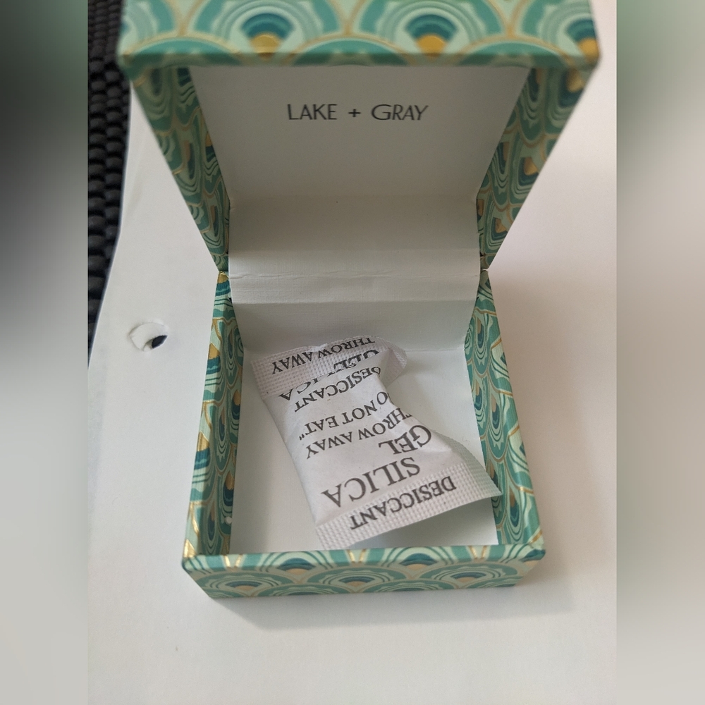 NWOT Lake + Gray Silver Halo Stud Earrings - Picture 8 of 12